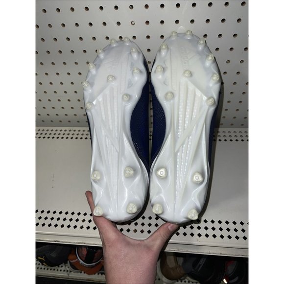 Adidas Adizero Scorch Mens Football Cleats Size 13 Navy Blue White FX4250 - Picture 7 of 8
